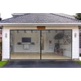 thumbnail image 1 of Garage Screen Doors for 2 car garage-14x8FT Fiberglass 2600g/5.7lb Durable Heavy Duty Magnetic Garage Door Screen Retractable Hands Free with 6 Roll Up Straps for Patio Workshop Home Gym Sun Room, 1 of 13