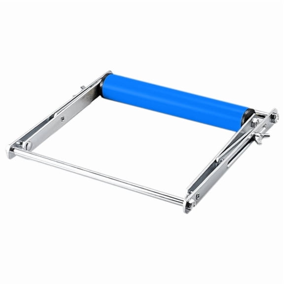 Garage Setup: 1pc Blue Stainless Steel Adjustable Height Table Saw Roller Stand for Miter Saw, Gdvsclr