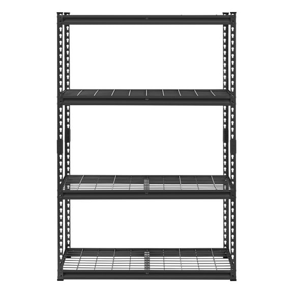 Garage Shelves 4 Tier, 2400 lbs Heavy Duty Metal Shelving Unit - 40x20x60in Adjustable Utility Shelves for Kitchen, Warehouse, Basement - Black