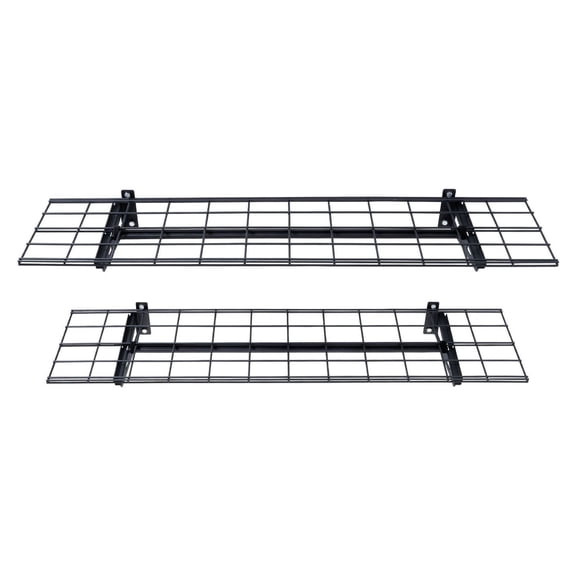 Garage Shelves Wall Mounted 2 Pack, 4x1ft Heavy Duty, 400lbs Capacity Garage Storage Rack, Floating Shelves for Shop Shed, Metal Garage Organization
