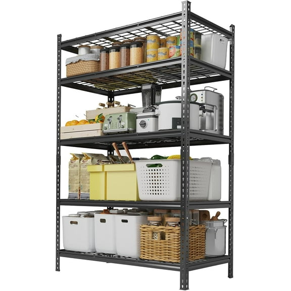 Garage Shelving - 2200 LBS Extremely Sturdy, Adjustable Metal Shelving, Heavy Duty 5 Tier Storage Shelves,for Garage Kitchen Pantry Warehouse Basement