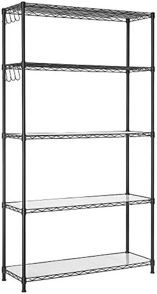Garage Shelving 5Tier Wire Shelving Unit Kitchen Rack with Adjustable