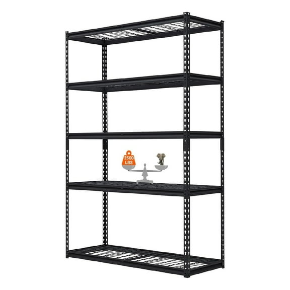 Garage Shelving, 5 Tire Storage Shelving Heavy Duty Garage Shelves 3000LBS Load Bearing, Full Metal Shelving Units, Durable Construction, Adjustable Shelves, Easy Assembly