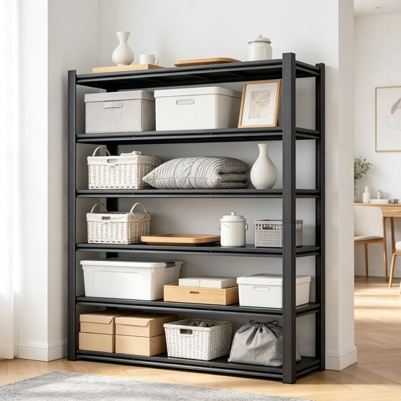 Garage Shelving, Heavy Duty Storage Shelves Metal Shelf Unit, Adjustable Industrial Storage Racks for Shop, Warehouse, Basement, 83"H x 55"W x 24"D, 6-Tier