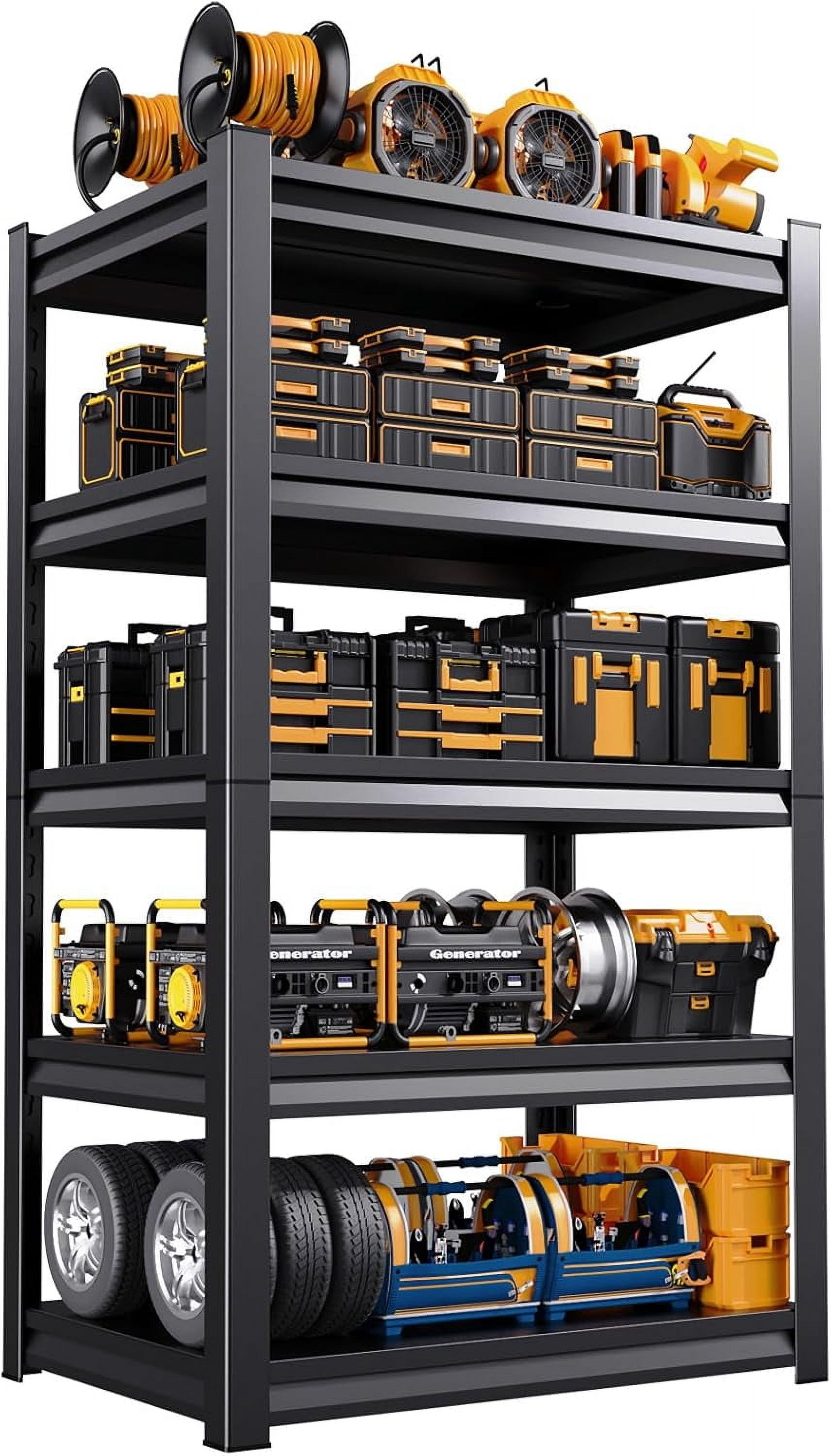 DYNALOAD 6000 lb Garage Shelving Unit – 5 Tier Heavy Duty Metal Storage