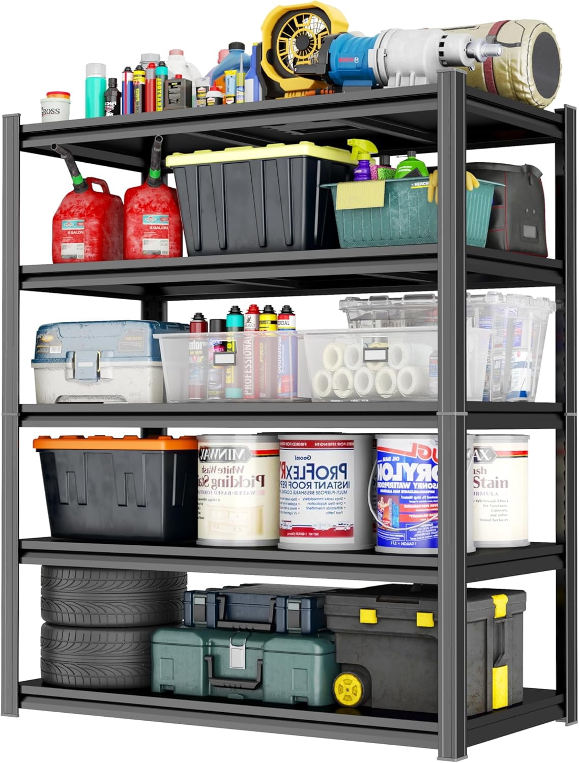 Curated visual reference: Fresh Look at Garage Shelving Metal Storage Shelves 3500Lbs Heavy Duty Shelf