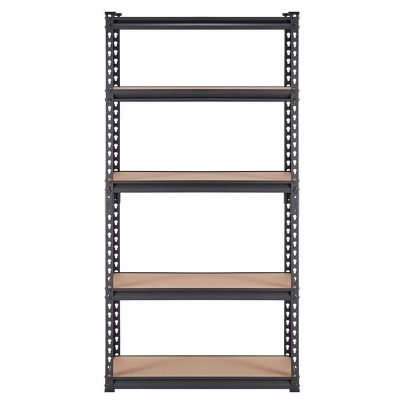 Garage Shelving Unit 5-Tier, 2000 lbs Capacity Heavy Duty Metal Shelves, Adjustable Utility Rack Organizer, Black 30x12x60 Inch for Kitchen Pantry Basement