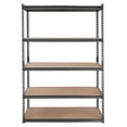 thumbnail image 1 of Garage Shelving Unit 5-Tier, 2000 lbs Heavy Duty Metal Shelves, Adjustable Utility Rack, 48x18x72 Inch, Black Organizer for Kitchen, Basement, Laundry, 1 of 7