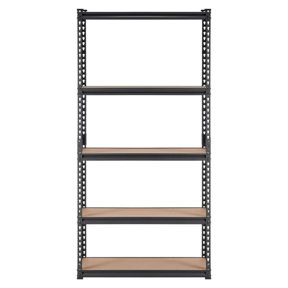 Garage Shelving Unit 5 Tier - 2000 lbs Heavy Duty Metal Shelves - Adjustable Utility Rack Organizer - 36x18x72 Inch - Black - Kitchen Pantry Basement