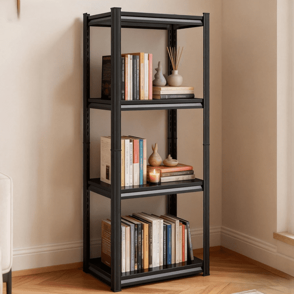 Garage Shelving Unit and Storage-Easy Assembly Metal Shelves 4-Tier Rack|Heavy-Duty Adjustable Shelf|Steel Shelves for Industrial, Warehouse, Basement (20" W*14" D*44" H)