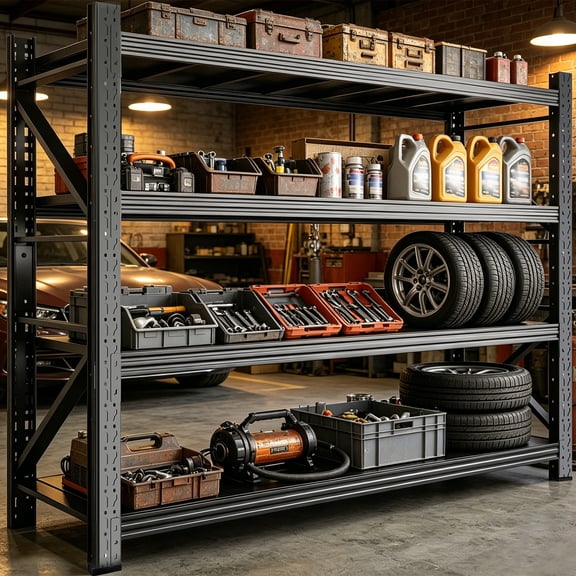 Garage Shleving with Pegboard,Wide 70Heavy Duty Garage Shelving Units and Storage,Metal Shelving Adjustable Shelves,Garage Storage Rack,Industrial Utility Organization