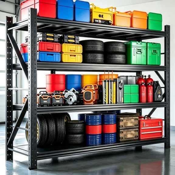 Garage Shleving with Pegboard,Wide 70”Heavy Duty Garage Shelving Units and Storage,Metal Shelving Adjustable Shelves,Garage Storage Rack,Industrial Utility