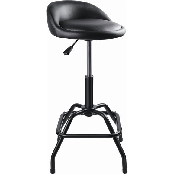 Garage Shop Stools, Counter Height Bar Stools, Swivel Barstools Height Adjustable, Work Bench Stool with Back, Kitchen Bar Height Chairs