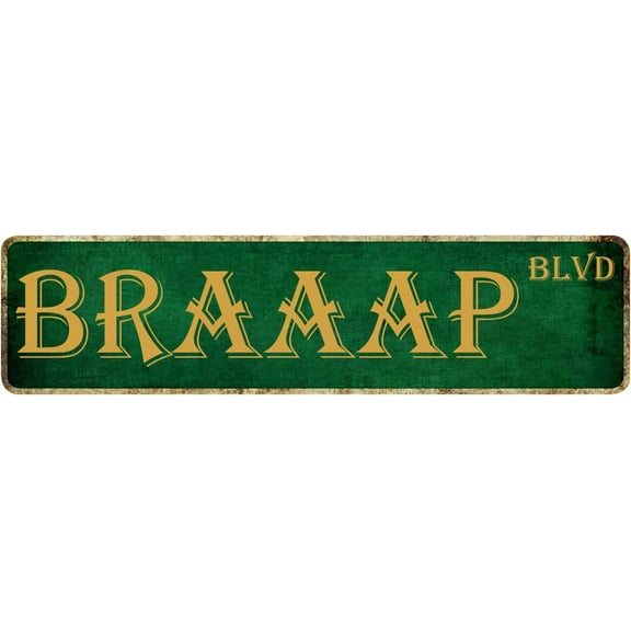 Garage Signs Dirt Bike Accessories Motorcycle Gifts Poster Braaap Blvd Street Metal Sign Racing Gifts For Men Motocross Birthday Decorations Man Cave Decor Wall Art 4"x16"