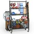 Garage Sports Equipment Organizer - Ball Storage Rack Heavy Duty Steel ...