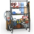 thumbnail image 1 of Garage Sports Equipment Organizer - Ball Storage Rack Heavy Duty Steel Ball Storage with 360 Rotaing Casters, Sports Organizer for Garage, Ball Rack for Basketball, Indoors and Outdoors, 1 of 7