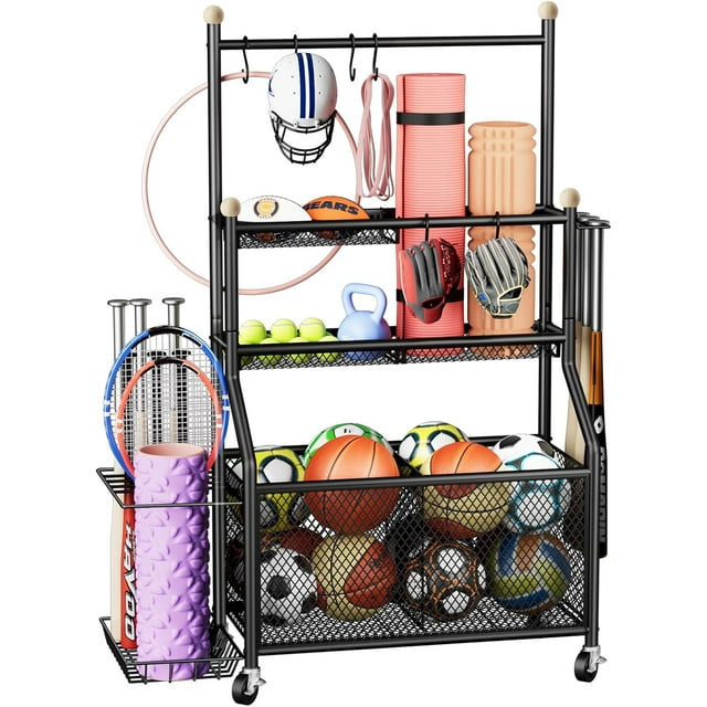 Garage Sports Equipment Organizer & Outdoor Toy Storage