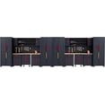 thumbnail image 1 of Garage Storage Cabinet System, 18PCS Workshop Cabinet Set in Black, Included Steel Cabinets Drawers Rolling Chest and Pegboard,Locked Garage Storage Cabinet,Red Handle, 1 of 18