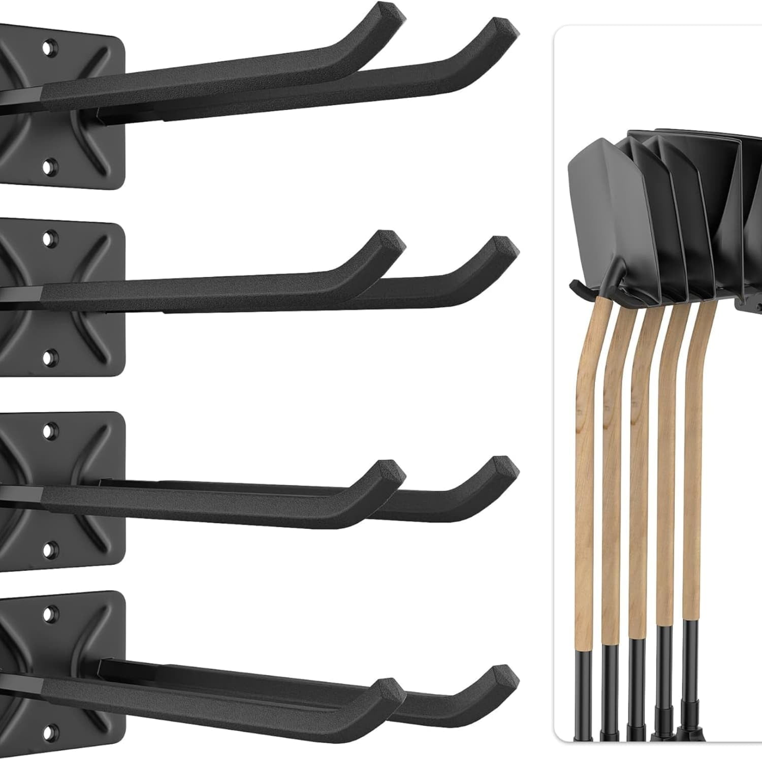 Garage Storage Hooks, Heavy Duty Steel Tool Organizer, 12.4 Inch Wall ...