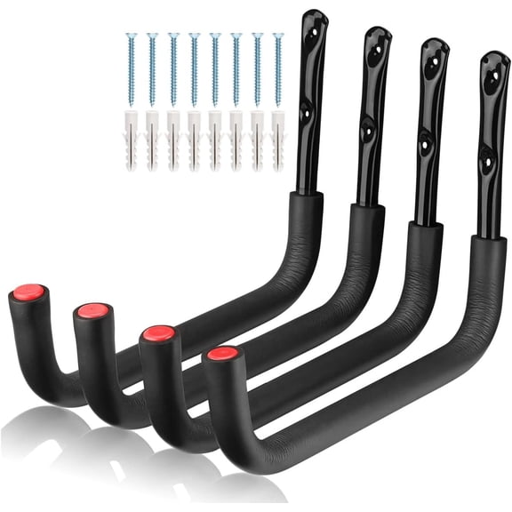Garage Storage Kayak Hooks, 15.5 Inch Heavy Duty Storage Hanger, Wall Mounted Rack for Hanging Canoe Paddleboard, Surfboard, Snowboard, Ladders, Bikes, 15.5Inches x 10.8Inches