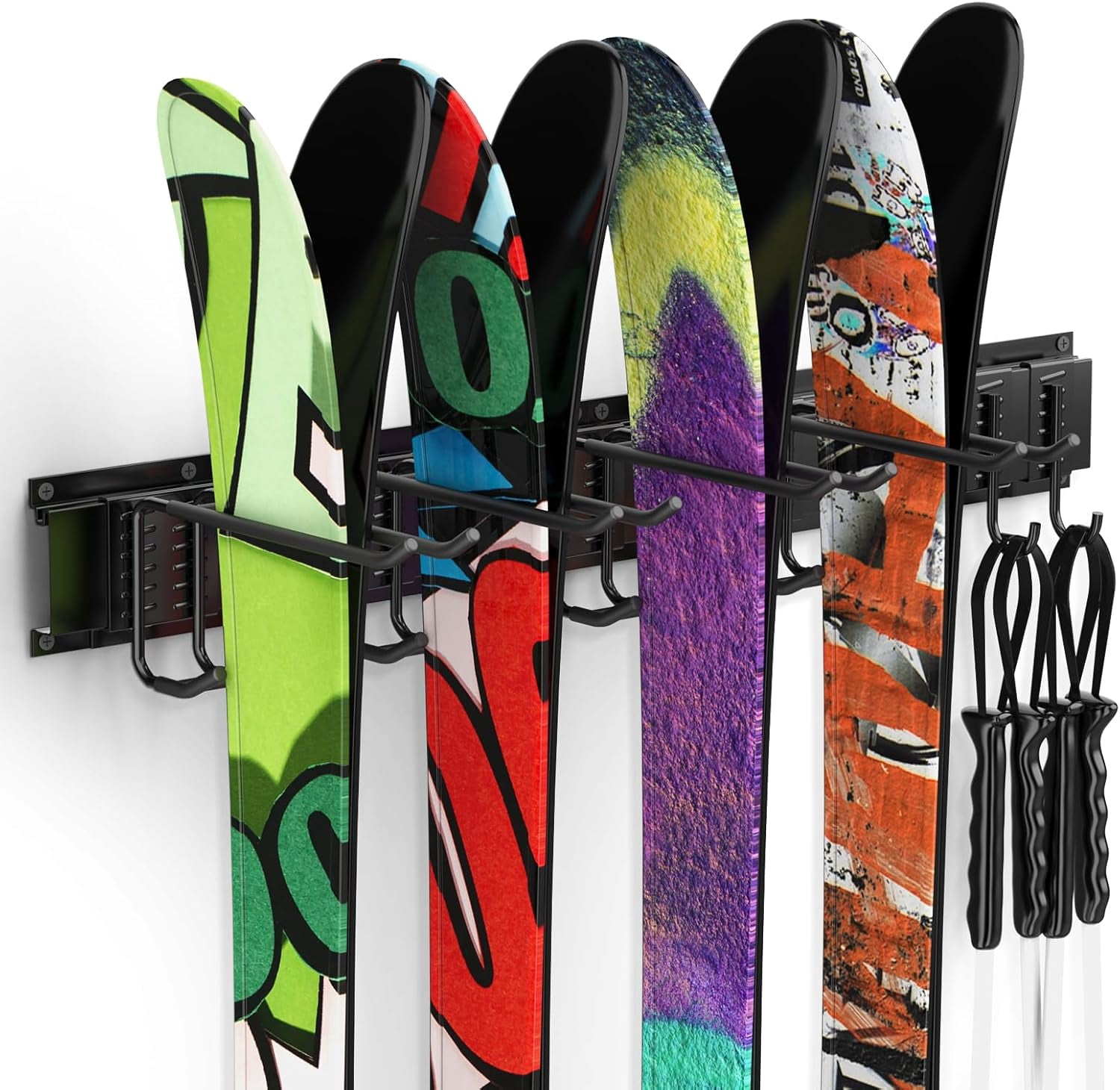 Damage-free Mounting Snowboard Wall Rack For Garage - Damage-Free ...