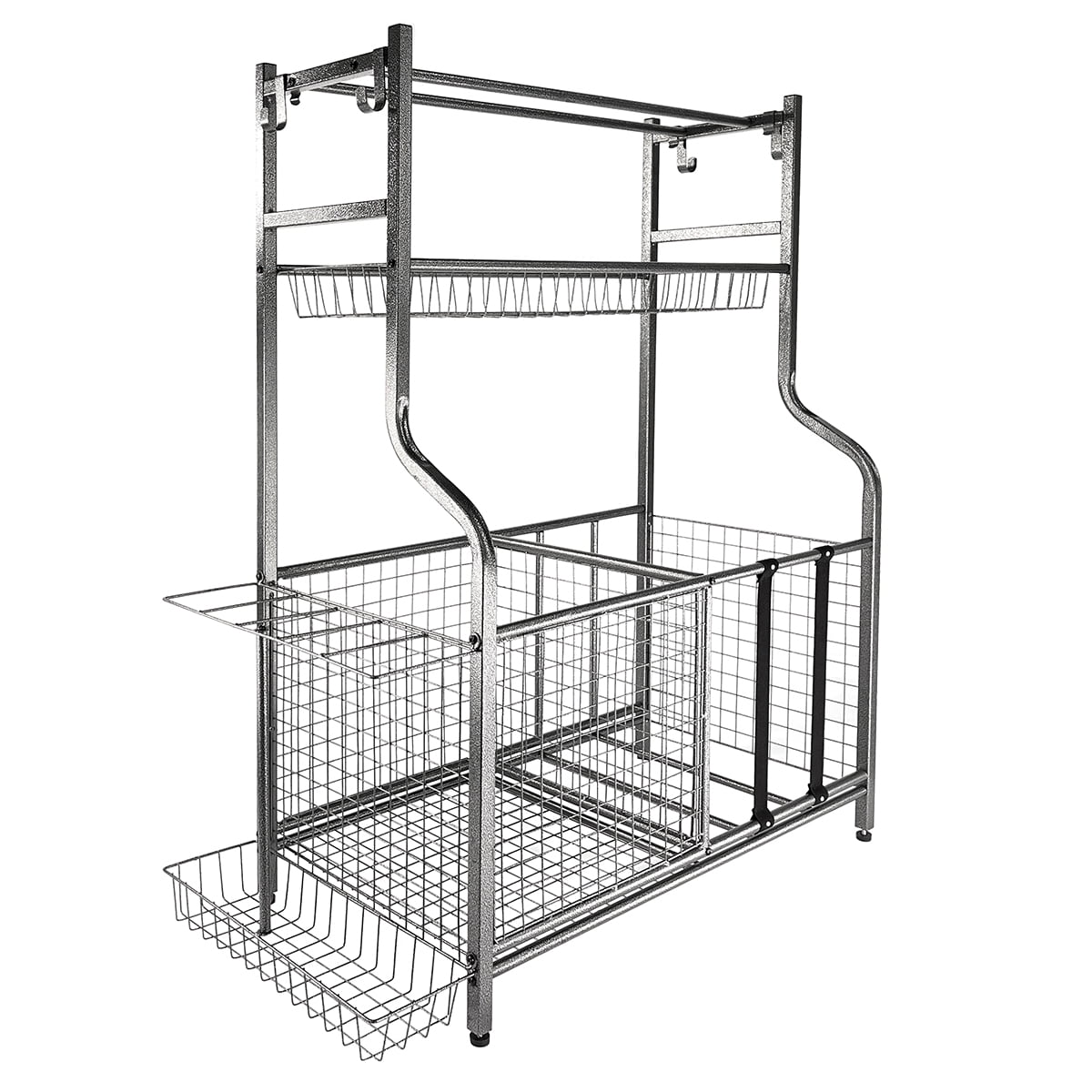 Adjustable Gray Powder Coated Steel Garage Storage Organizer