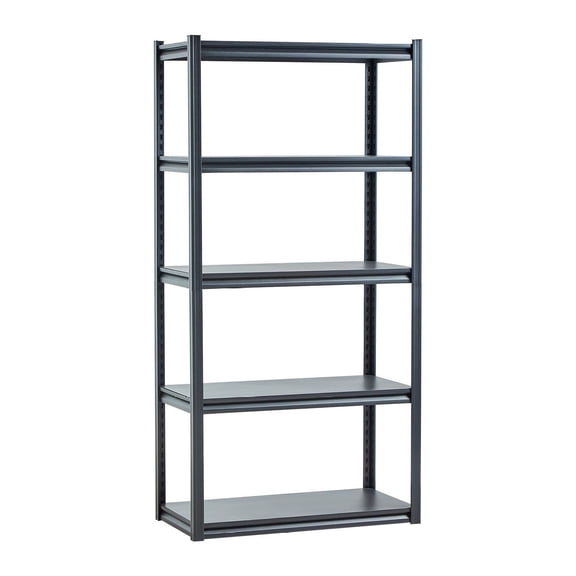 Garage Storage Shelves 5 Tier - 2000 lbs Capacity - 36x18x72in Metal Shelving Unit - Adjustable Heavy Duty Shelves for Warehouse, Basement, Kitchen, Black