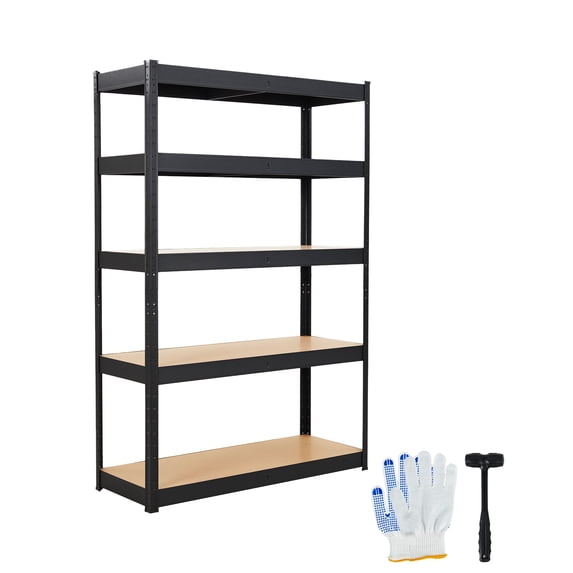 Garage Storage Shelves, Heavy Duty Garage Shelving Metal Adjustable Garage Shelves, 5-Tier Adjustable Shelving Units, Loads 2500 LBS, Metal Storage Utility Racks for Warehouse, Pantry, Basement
