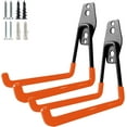 thumbnail image 1 of Garage Storage Utility Hooks，Garage Garden Tool Organizer，Steel Wall Mount Hooks, Large Garden U Hooks （2 Pack）, 1 of 13