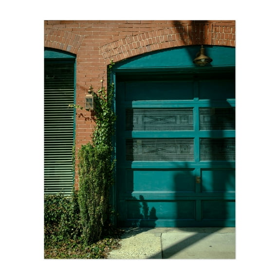 Garage in Tamaqua - Tamaqua Pennsylvania Photography Architecture Vintage Rustic Street Photography Cityscape Botanical Unframed Wall Art Print 36 x 48 inches