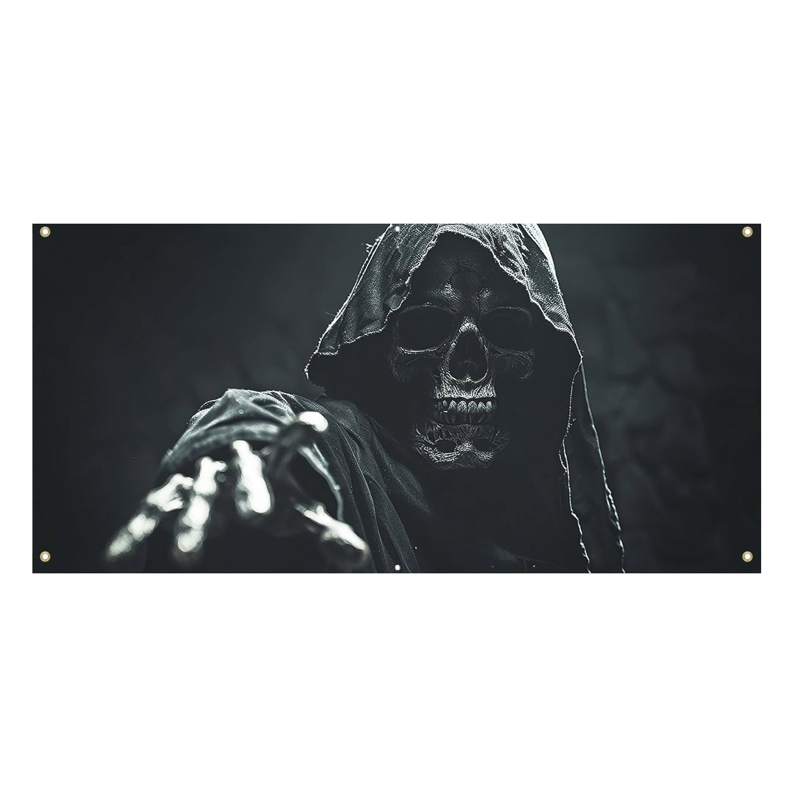 Garage Themed Banner with Haunting Graphics for Car Enthusiasts