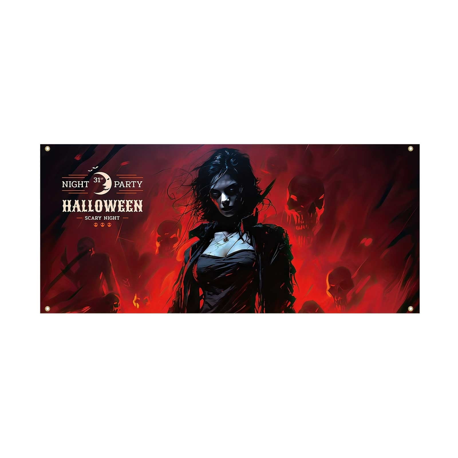 Garage Themed Banner with Haunting Graphics for Car Enthusiasts