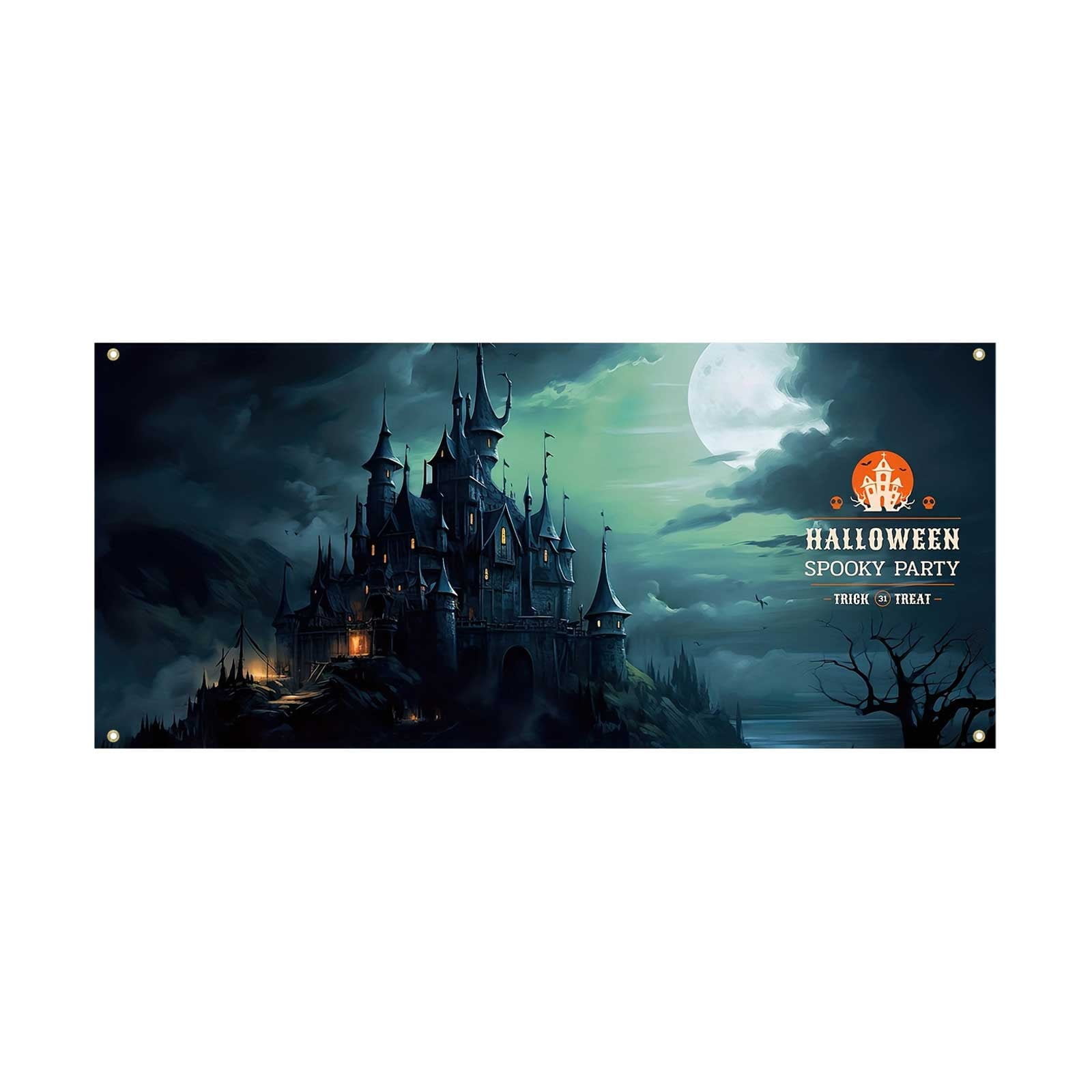 Garage Themed Banner with Haunting Graphics for Car Enthusiasts