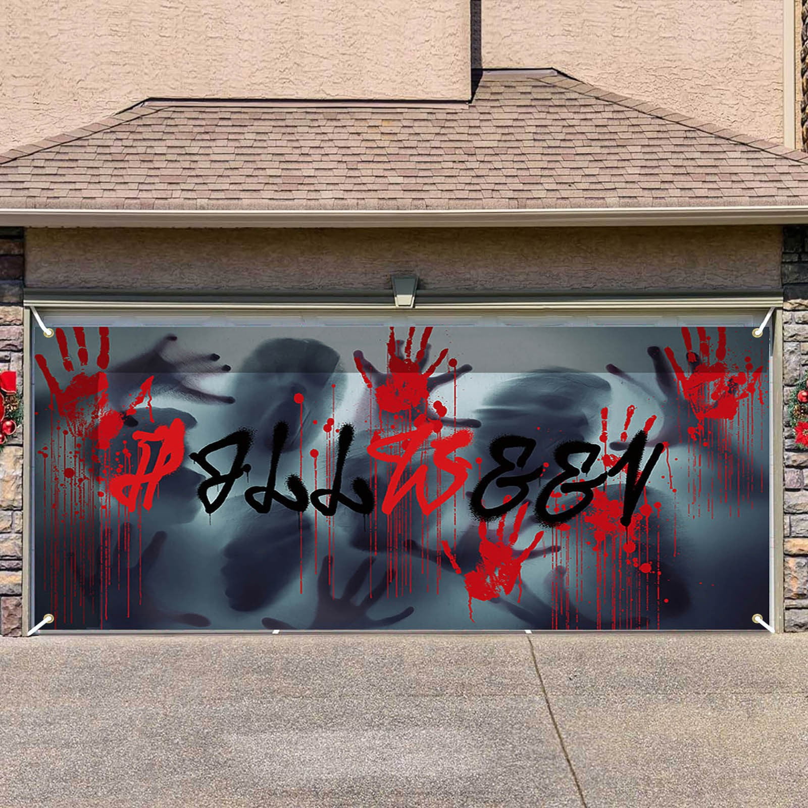 Garage Themed Banner With Haunting Graphics For Car Enthusiasts