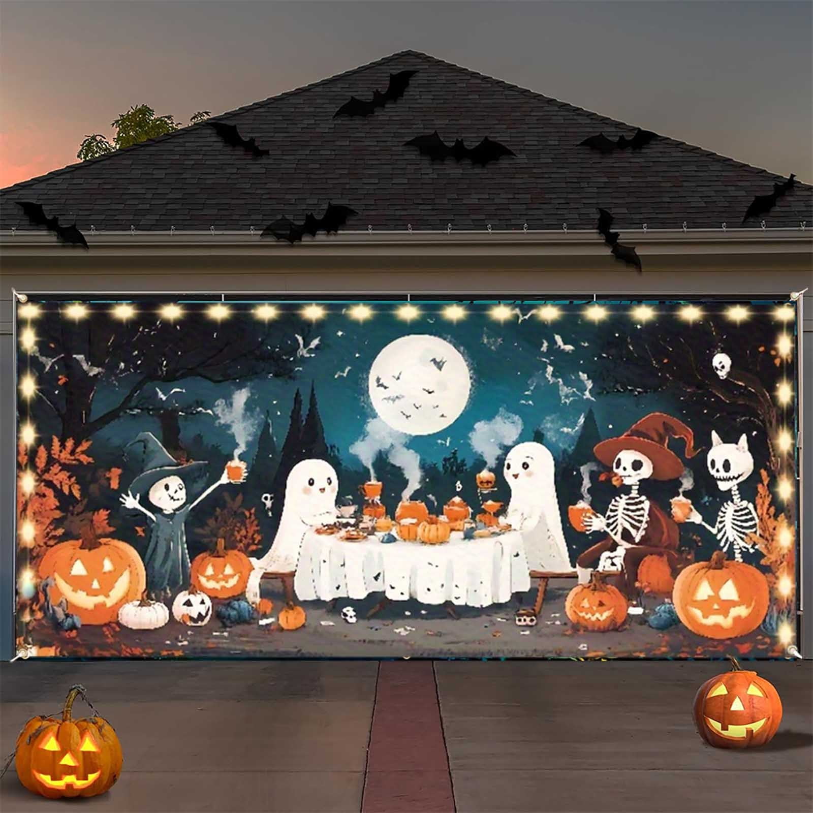 Garage Themed Banner With Haunting Graphics For Car Enthusiasts