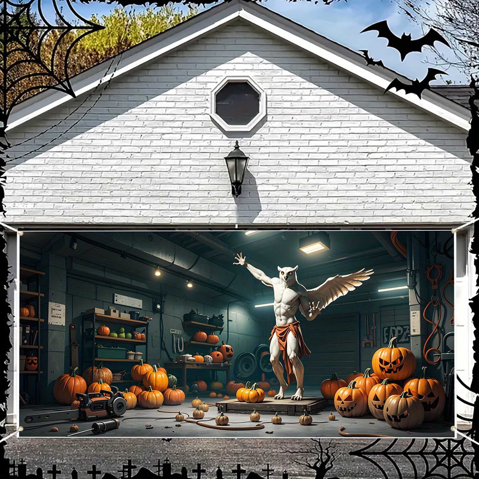 Garage Themed Banner With Haunting Graphics For Car Enthusiasts