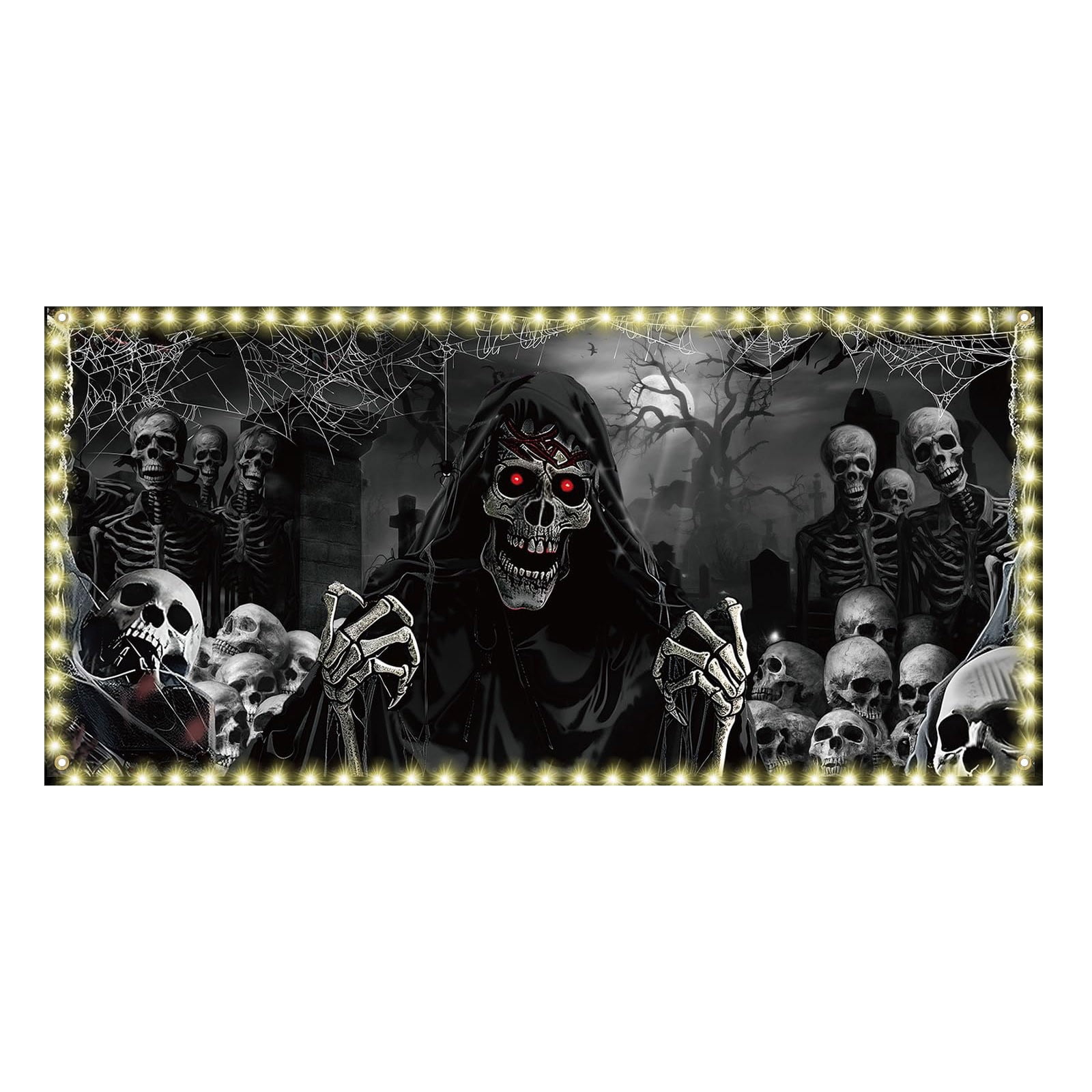 Garage Themed Banner With Haunting Graphics For Car Enthusiasts