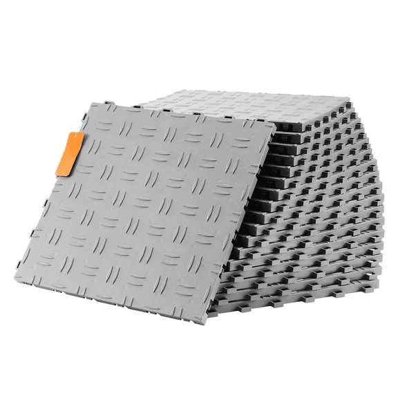 Garage Tiles Interlocking 12x12, 50 Pack - Non-Slip Floor Covering Tiles for Garages, Basements & Repair Shops