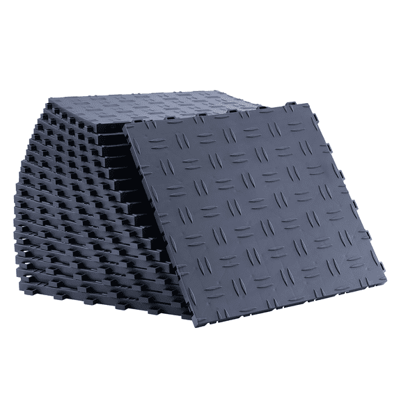 Garage Tiles Interlocking, 12x12 Graphite Gray - 50 Pack