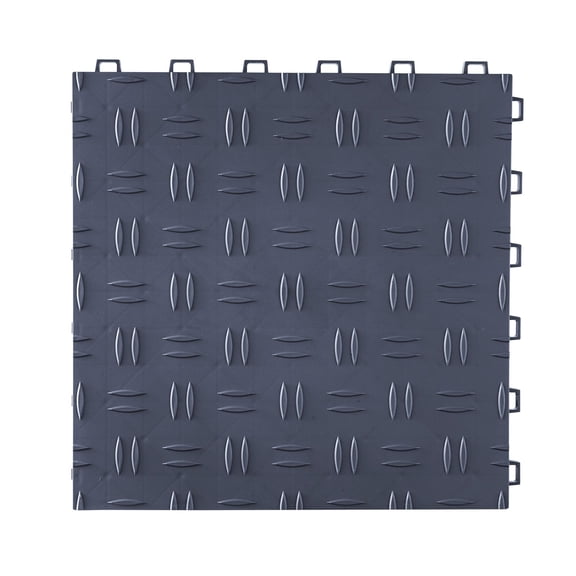 Garage Tiles Interlocking,12x12x0.53"25 Pack Garage Floor Covering Tiles,Non-Slip Double-Sided Texture Garage Flooring Tiles,for Garages,Basements,Repair Shops,Graphite Gray
