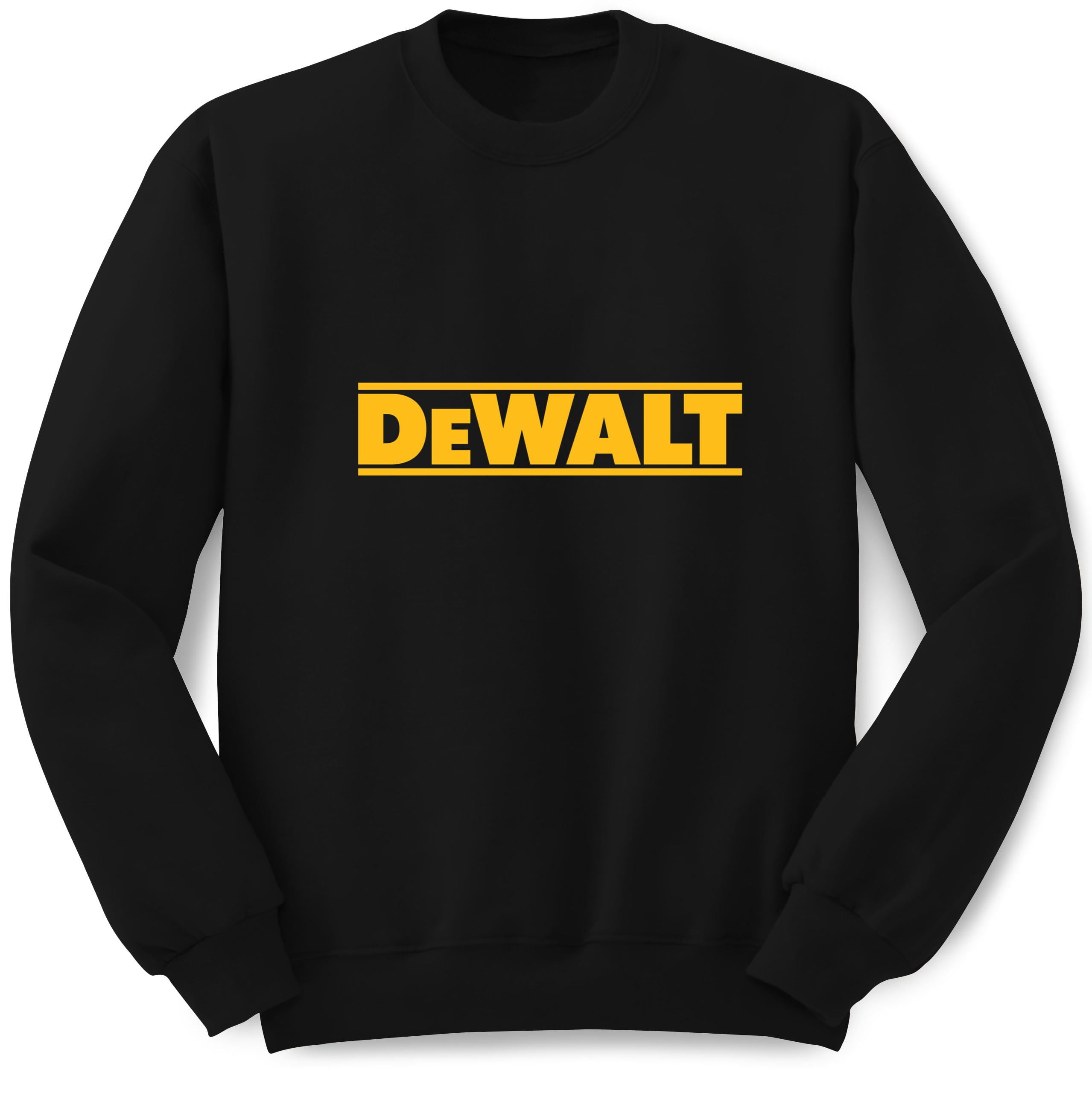 DEWALT Gold Hoodie Sweatshirt - Tool-Themed, Cotton Blend, Unisex, Construction & Garage Style