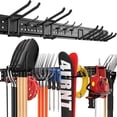 thumbnail image 1 of Garage Tool Organizer Wall Mount 48 inches with 10 Adjustable Heavy-Duty Hooks, Garage Organization, Garden Tool Storage Rack, Yard, and Shed, Holds Up to 400 lbs, 1 of 6