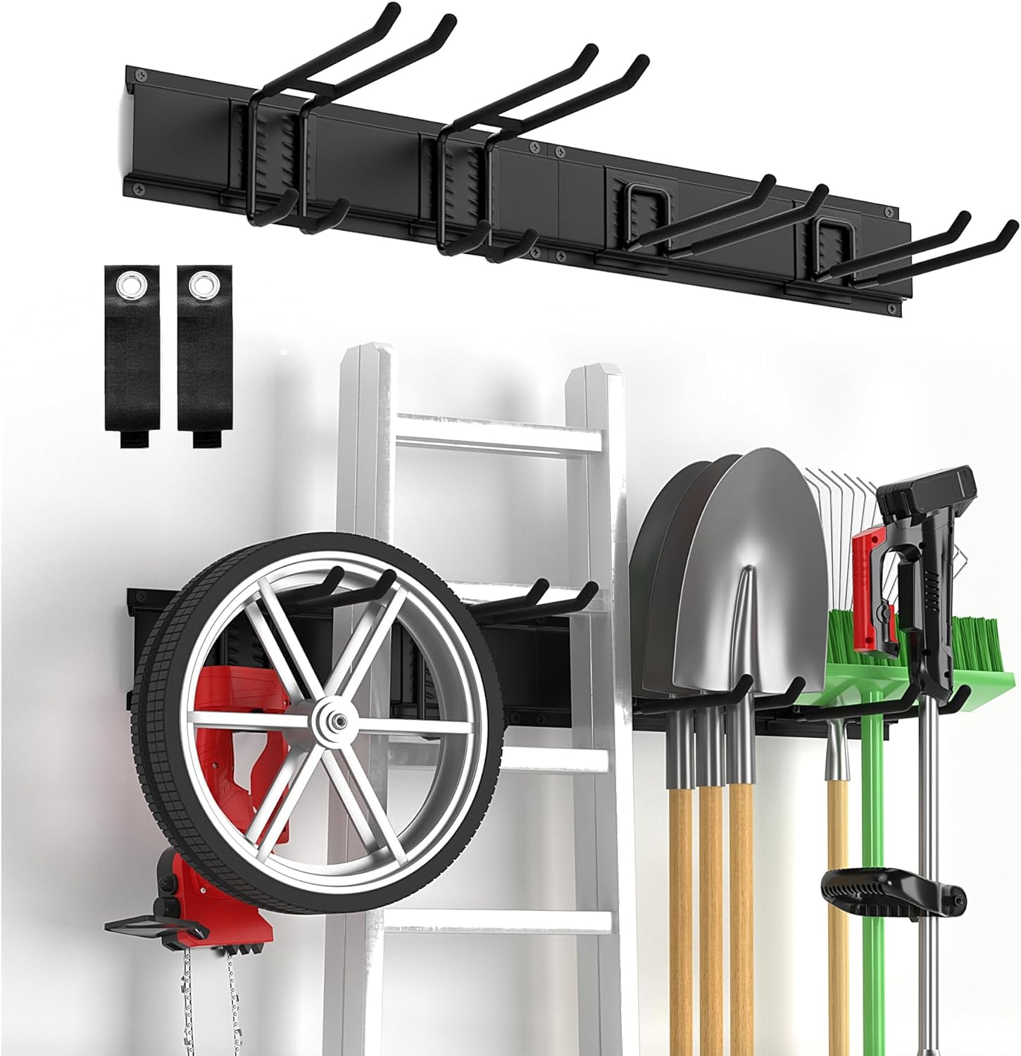 Garage Tool Organizer Wall Mount, Yard Garden Tool Organizer