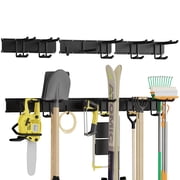Topritt 48 Garage Wall Tool Organizer - Heavy-Duty Storage Rack System, 7 Adjustable Hooks, 480 lbs Capacity, Suitable for Sheds & Garden