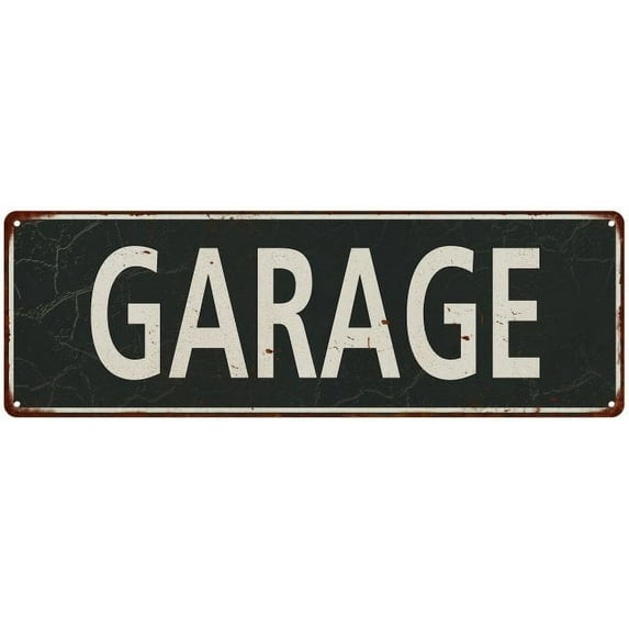 Garage Vintage Look Shabby Chic Gift Metal Sign 6x18 106180062027
