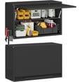 thumbnail image 1 of Firstsky Metal Garage Wall Cabinet with Door and Shelf,Black Float Tool Cabenit with Pegboard, Wall-Mount Storage Cabinet for Kitchen,Garage,Workshop(19.7"H,Black), 1 of 8