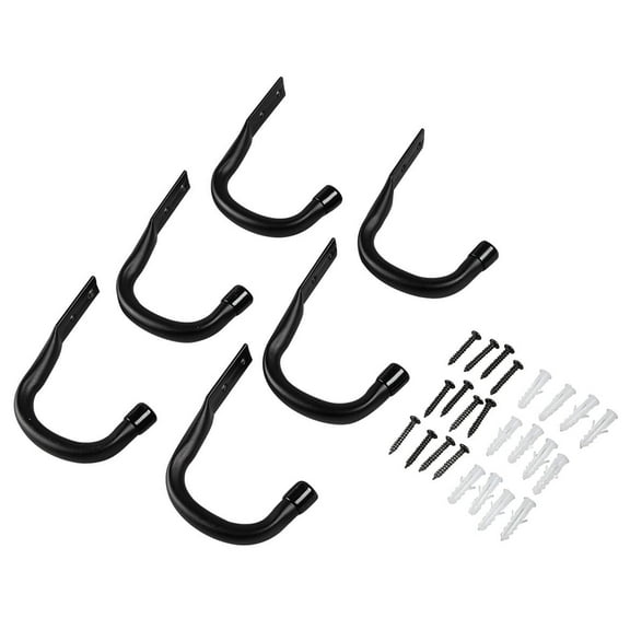 Garage Wall Hooks, Set of 6 by LivingSURETM
