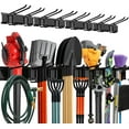 thumbnail image 1 of Garage Wall Organizer | 48" Heavy-Duty Tool Storage Rack | Adjustable Double-Layer Hooks | 300 lbs Capacity | Carbon Steel Wall Mount Holder for Shovels, Rakes, Ladders & Power Tools, 1 of 10