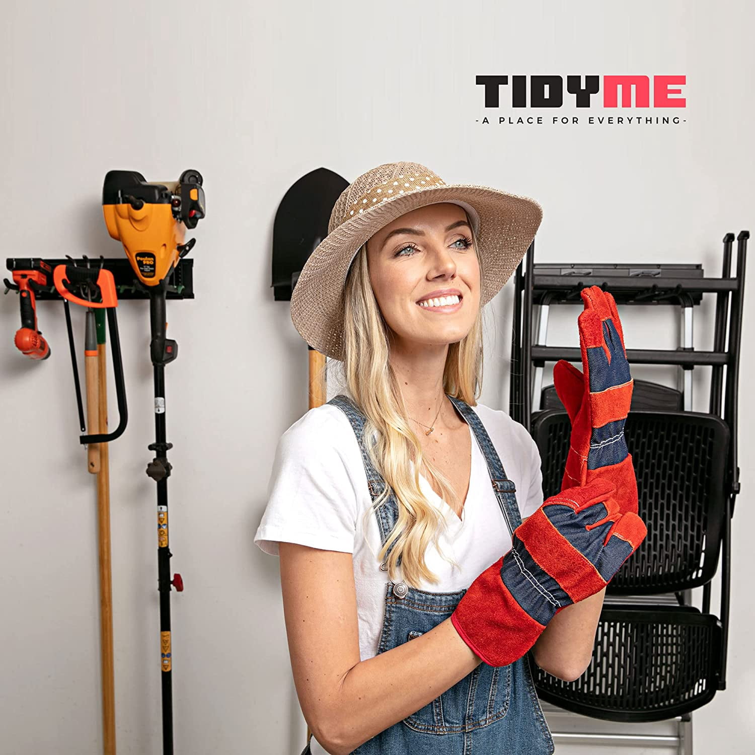 Dual Rake Stand Garage Wall Organizer | 64