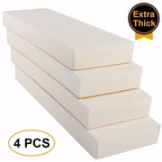 Gamexcel 4 Pack Garage Wall Protector for Car Door, Self-Adhesive EVA Foam Bumper Guard Pad, Anti-Collision Parking Protection, White